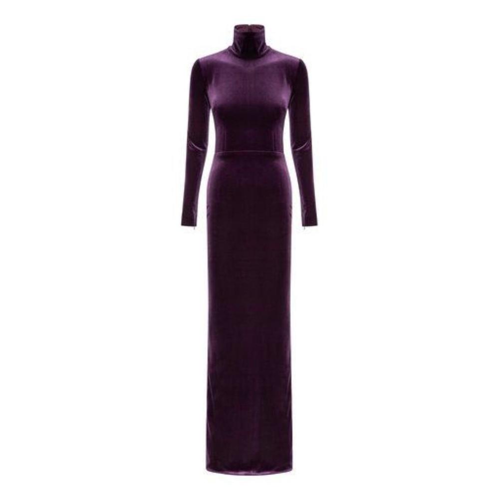 Alex Perry - Tierney Velvet Column Gown - AU 8